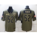 Men's Chicago Bears #52 Khalil Mack Nike Olive 2021 Salute To Service Limited Player Jersey