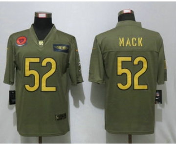 Men's Chicago Bears #52 Khalil Mack Olive Gold 2019 Salute To Service Stitched NFL Nike Limited Jersey