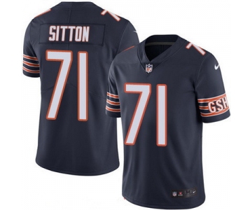 Men's Chicago Bears #71 Josh Sitton Navy Blue 2016 Color Rush Stitched NFL Nike Limited Jersey