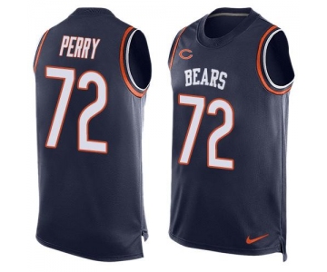 Men's Chicago Bears #72 William Perry Navy Blue Hot Pressing Player Name & Number Nike NFL Tank Top Jersey