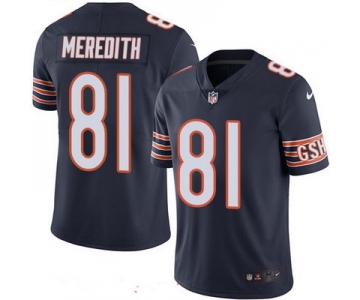 Men's Chicago Bears #81 Cameron Meredith Navy Blue 2016 Color Rush Stitched NFL Nike Limited Jersey