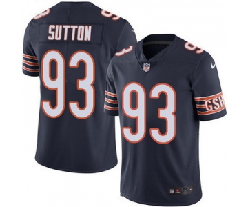 Men's Chicago Bears #93 Will Sutton Navy Blue 2016 Color Rush Stitched NFL Nike Limited Jersey
