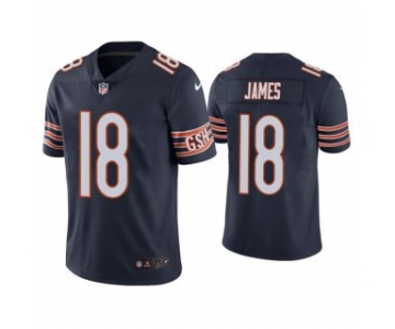 Men's Navy Chicago Bears #18 Jesse James Vapor untouchable Limited Stitched Jersey