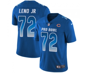 Men's Nike Chicago Bears #72 Charles Leno Jr Royal Stitched Football Limited NFC 2019 Pro Bowl Jersey