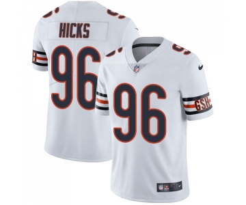 Men's Nike Chicago Bears #96 Akiem Hicks White Stitched NFL Vapor Untouchable Limited Jersey