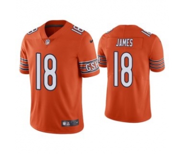 Men's Orange Chicago Bears #18 Jesse James Vapor untouchable Limited Stitched Jersey