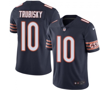 Nike Bears #10 Mitchell Trubisky Navy Blue Team Color Men's Stitched NFL Vapor Untouchable Limited Jersey