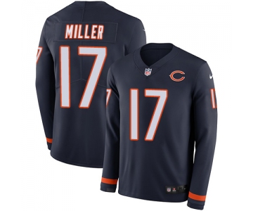 Nike Bears #17 Anthony Miller Navy Blue Team Color Men's Stitched NFL Limited Therma Long Sleeve Jersey