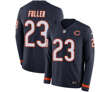 Nike Bears #23 Kyle Fuller Navy Blue Team Color Men's Stitched NFL Limited Therma Long Sleeve Jersey
