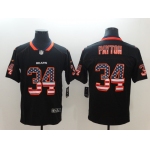 Nike Bears 34 Wlater Payton Black USA Flag Limited Jersey