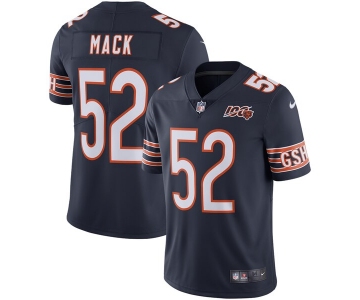 Nike Bears 52 Khalil Mack Navy NFL 100th Season Vapor Untouchable Limited Jersey