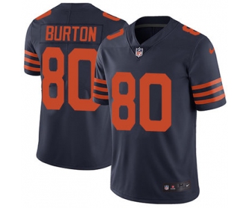 Nike Bears 80 Trey Burton Navy Blue Alternate Men's Stitched NFL Vapor Untouchable Limited Jersey