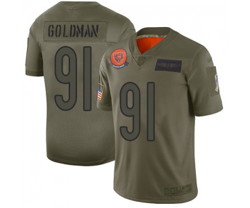 Nike Bears #91 Eddie Goldman Camo Men's Stitched NFL Limited 2019 Salute To Service Jersey