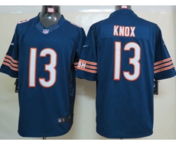 Nike Chicago Bears #13 Johnny Knox Blue Limited Jersey