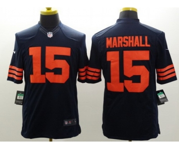Nike Chicago Bears #15 Brandon Marshall Blue With Orange Limited Jersey