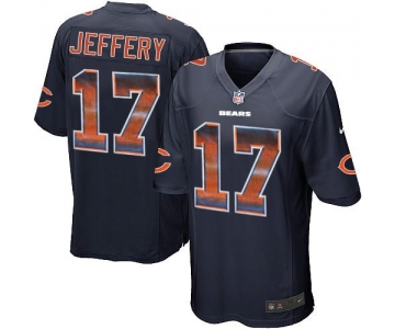 Nike Chicago Bears #17 Alshon Jeffery Navy Blue Team Color Men's Stitched NFL Limited Strobe Jersey