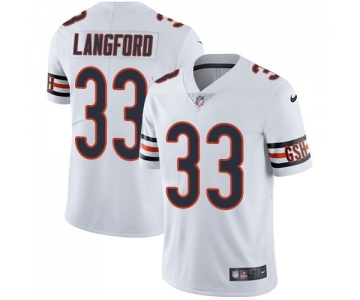 Nike Chicago Bears #33 Jeremy Langford White Men's Stitched NFL Vapor Untouchable Limited Jersey