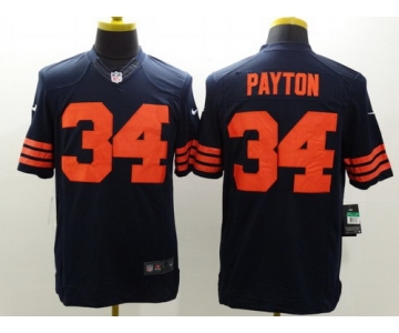 Nike Chicago Bears #34 Walter Payton Blue With Orange Limited Jersey