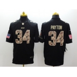 Nike Chicago Bears #34 Walter Payton Salute to Service Black Limited Jersey