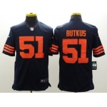 Nike Chicago Bears #51 Dick Butkus Blue With Orange Limited Jersey