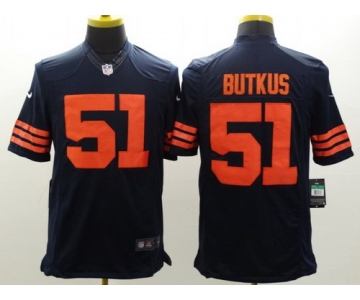 Nike Chicago Bears #51 Dick Butkus Blue With Orange Limited Jersey