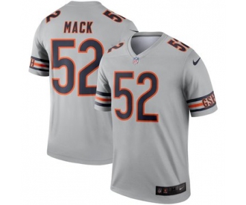 Nike Chicago Bears 52 Khalil Mack Silver Inverted Legend Jersey