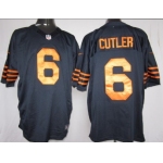 Nike Chicago Bears #6 Jay Cutler Blue With Orange Limited Jersey