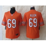 Nike Chicago Bears #69 Jared Allen Orange Limited Jersey