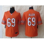 Nike Chicago Bears #69 Jared Allen Orange Limited Jersey