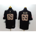 Nike Chicago Bears #69 Jared Allen Salute to Service Black Limited Jersey