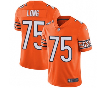 Nike Chicago Bears #75 Kyle Long Orange Men's Stitched NFL Limited Rush Jersey