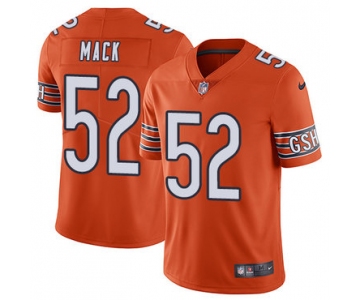 Size XXXXL Nike Chicago Bears #52 Khalil Mack Orange Men's Stitched NFL Limited Rush Jersey