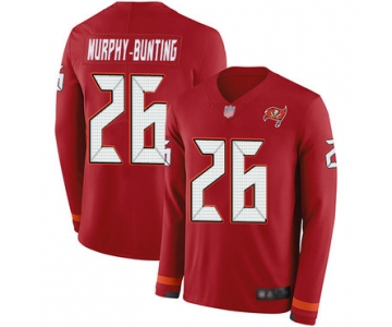 Buccaneers #26 Sean Murphy-Bunting Red Team Color Men's Stitched Football Limited Therma Long Sleeve Jersey