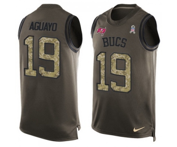 Men's Tampa Bay Buccaneers #19 Roberto Aguayo Green Salute to Service Hot Pressing Player Name & Number Nike NFL Tank Top Jersey