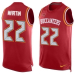 Men's Tampa Bay Buccaneers #22 Doug Martin Red Hot Pressing Player Name & Number Nike NFL Tank Top Jersey