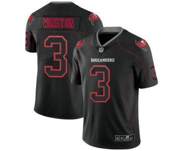 Men's Tampa Bay Buccaneers #3 Jameis Winston Lights Out Black Color Rush Limited Jersey