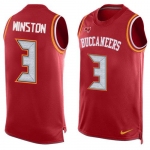 Men's Tampa Bay Buccaneers #3 Jameis Winston Red Hot Pressing Player Name & Number Nike NFL Tank Top Jersey