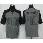 Men's Tampa Bay Buccaneers #40 Mike Alstott Gray Gridiron Stitched NFL Nike Limited Jersey