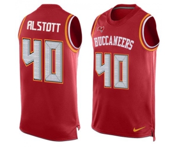 Men's Tampa Bay Buccaneers #40 Mike Alstott Red Hot Pressing Player Name & Number Nike NFL Tank Top Jersey