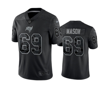 Men's Tampa Bay Buccaneers #69 Shaq Mason Black Reflective Limited Stitched Jersey