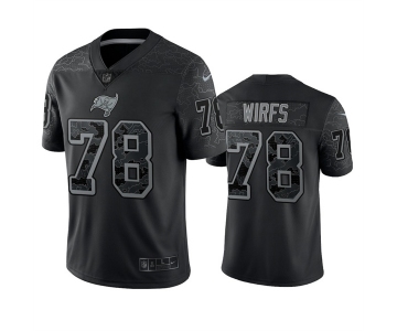 Men's Tampa Bay Buccaneers #78 Tristan Wirfs Black Reflective Limited Stitched Jersey