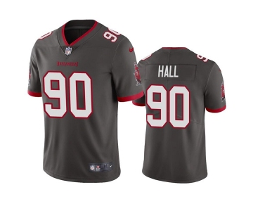 Men's Tampa Bay Buccaneers #90 Logan Hall Gray Vapor Untouchable Limited Stitched Jersey