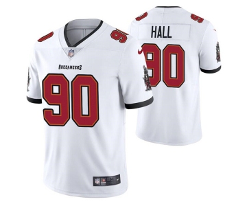 Men's Tampa Bay Buccaneers #90 Logan Hall White Vapor Untouchable Limited Stitched Jersey