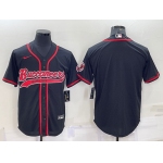 Men's Tampa Bay Buccaneers Blank Black Cool Base Stitched Baseball Jersey