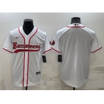 Men's Tampa Bay Buccaneers Blank White Stitched Cool Base Nike Baseball Jersey