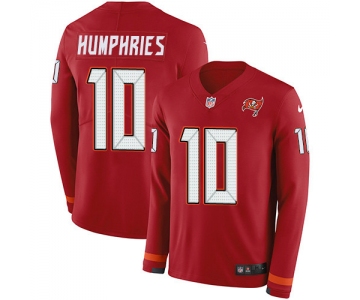 Nike Buccaneers #10 Adam Humphries Red Team Color Men's Stitched NFL Limited Therma Long Sleeve Jersey