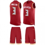 Nike Buccaneers #3 Jameis Winston Red Team Color Men's Stitched NFL Limited Tank Top Suit Jersey