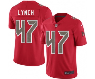 Nike Buccaneers #47 John Lynch Red Men's Stitched NFL Limited Rush Jersey