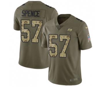 Nike Buccaneers #57 Noah Spence Olive Camo Men's Stitched NFL Limited 2017 Salute To Service Jersey