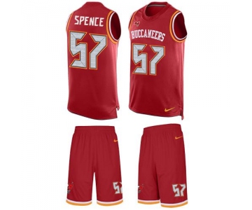 Nike Buccaneers #57 Noah Spence Red Team Color Men's Stitched NFL Limited Tank Top Suit Jersey